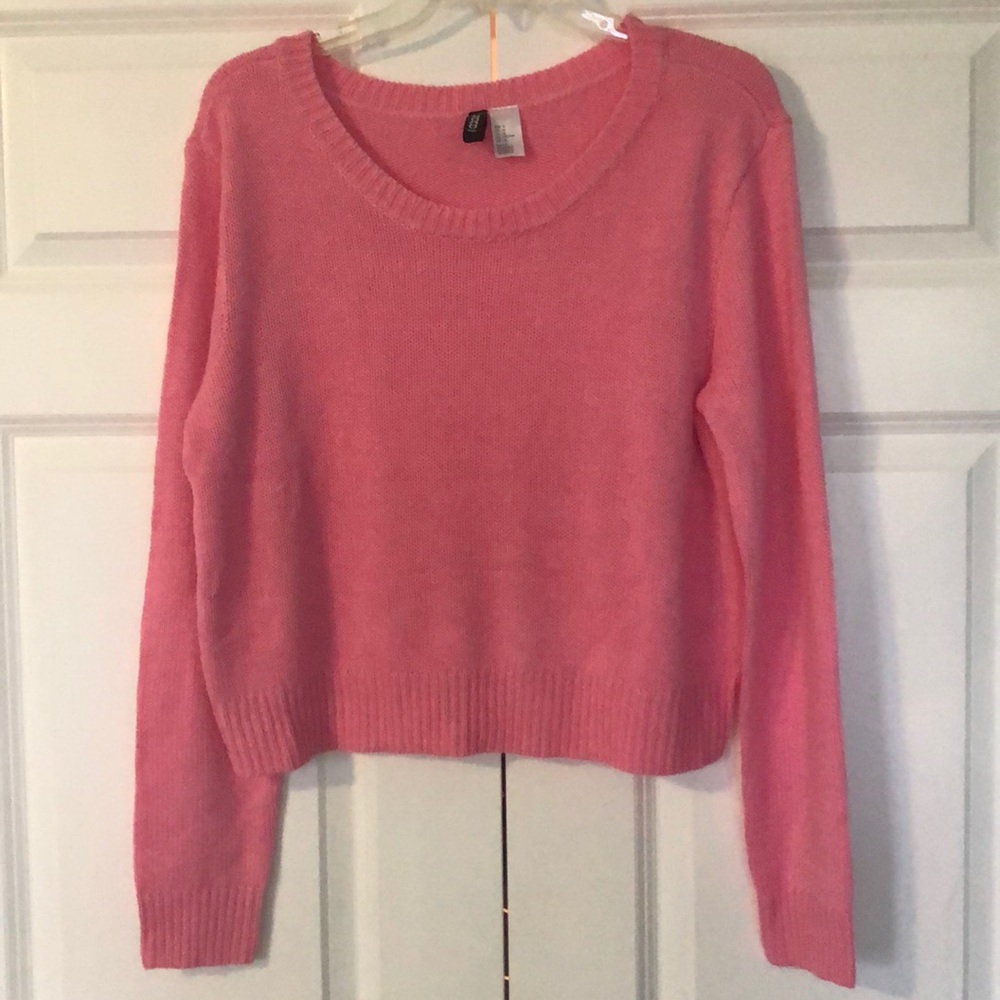 Pink Crop Sweater